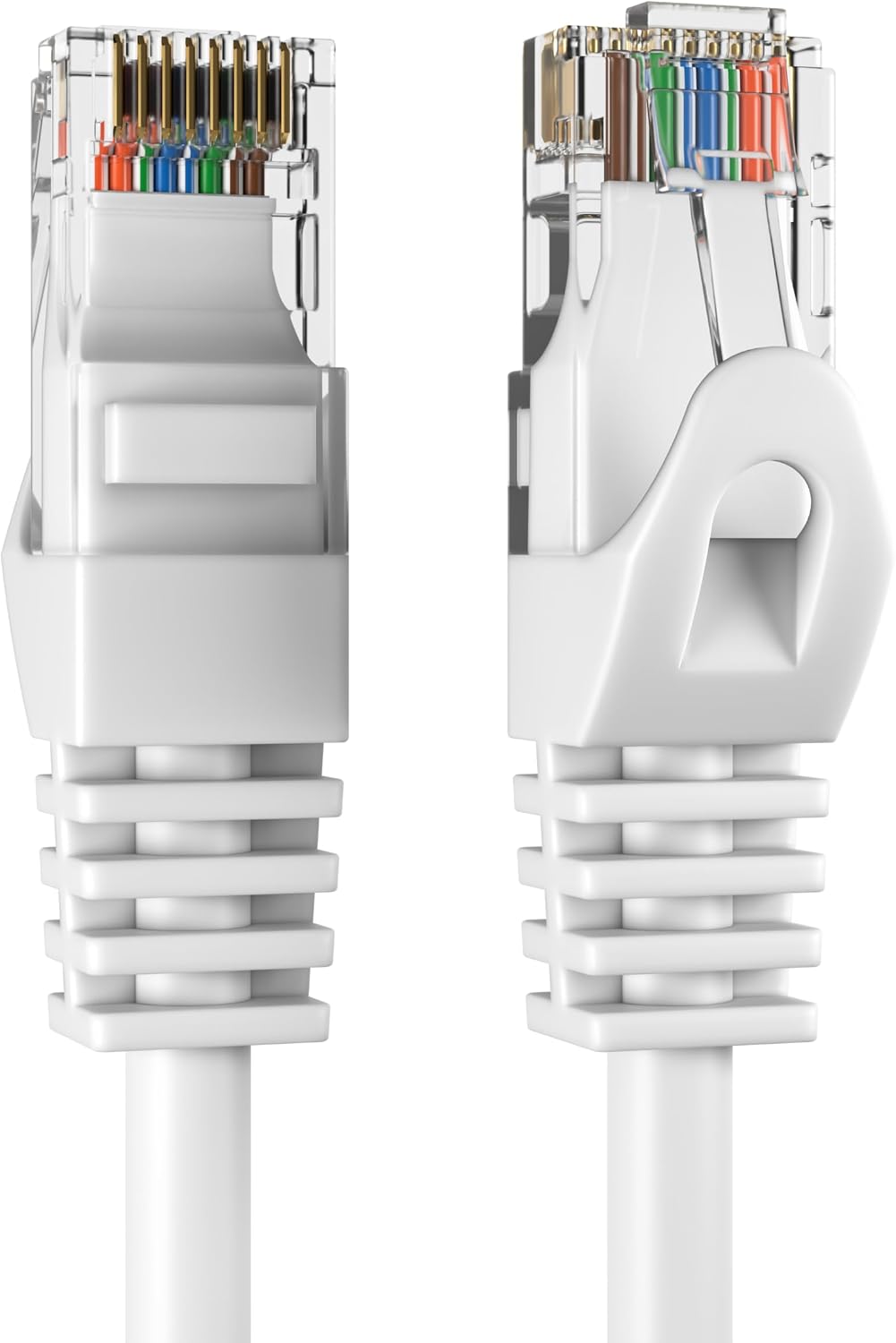 Cables Direct Online Pack of 10 - Cat5e 200FT Network Ethernet Patch Cable, 350Mhz Internet Wire, Backwards Compatible with Cat5, for PC, Modem, Router, Consoles for Home and Office, White