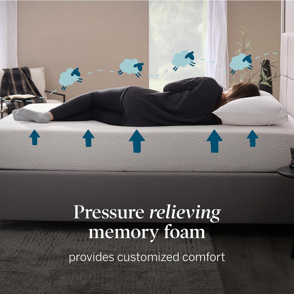 Lucid 10 Inch Memory Foam Mattress - Medium Feel - Infused with Refreshing Bamboo Charcoal and Cooling Gel - Bed in a Box - Temperature Regulating - Pressure Relief - Breathable - California King Size