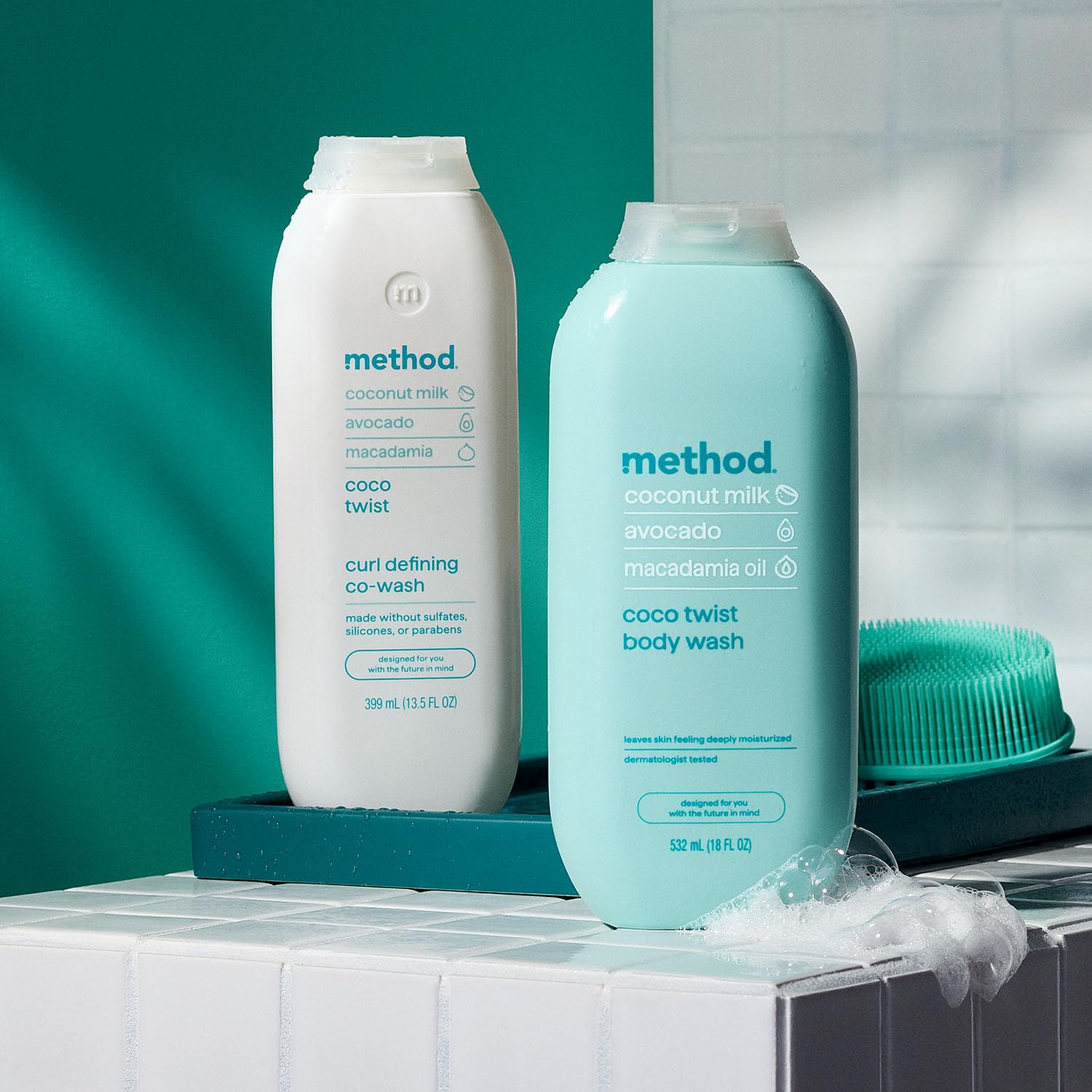 Method Curl Defining Co-Wash, Coco Twist – Moisturizes & Detangles Hair - Sulfate Free, Paraben Free & Safe for Color Treated Hair - 13.5 oz (Pack of 12)