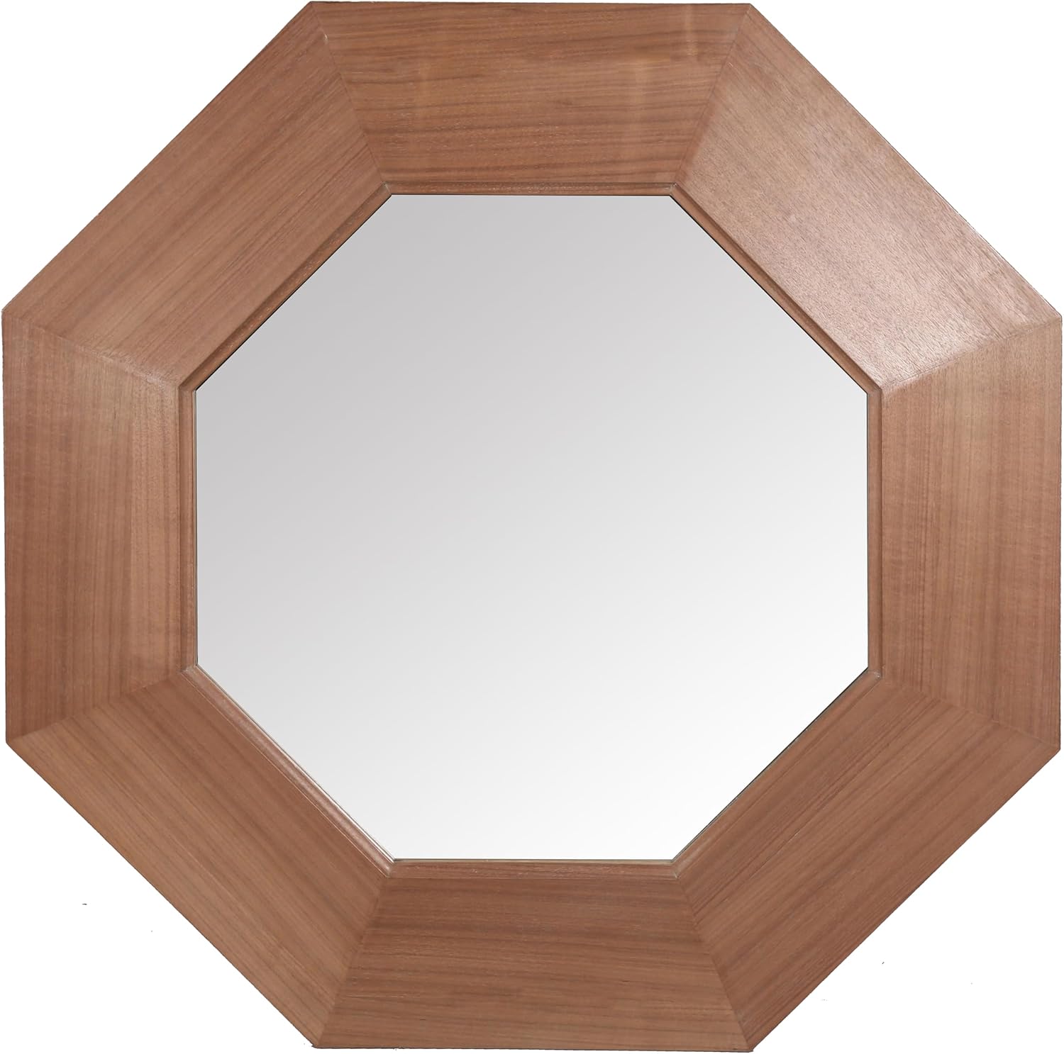 SAFAVIEH Couture Collection - Lacarlo Walnut Wood Octagon Mirror