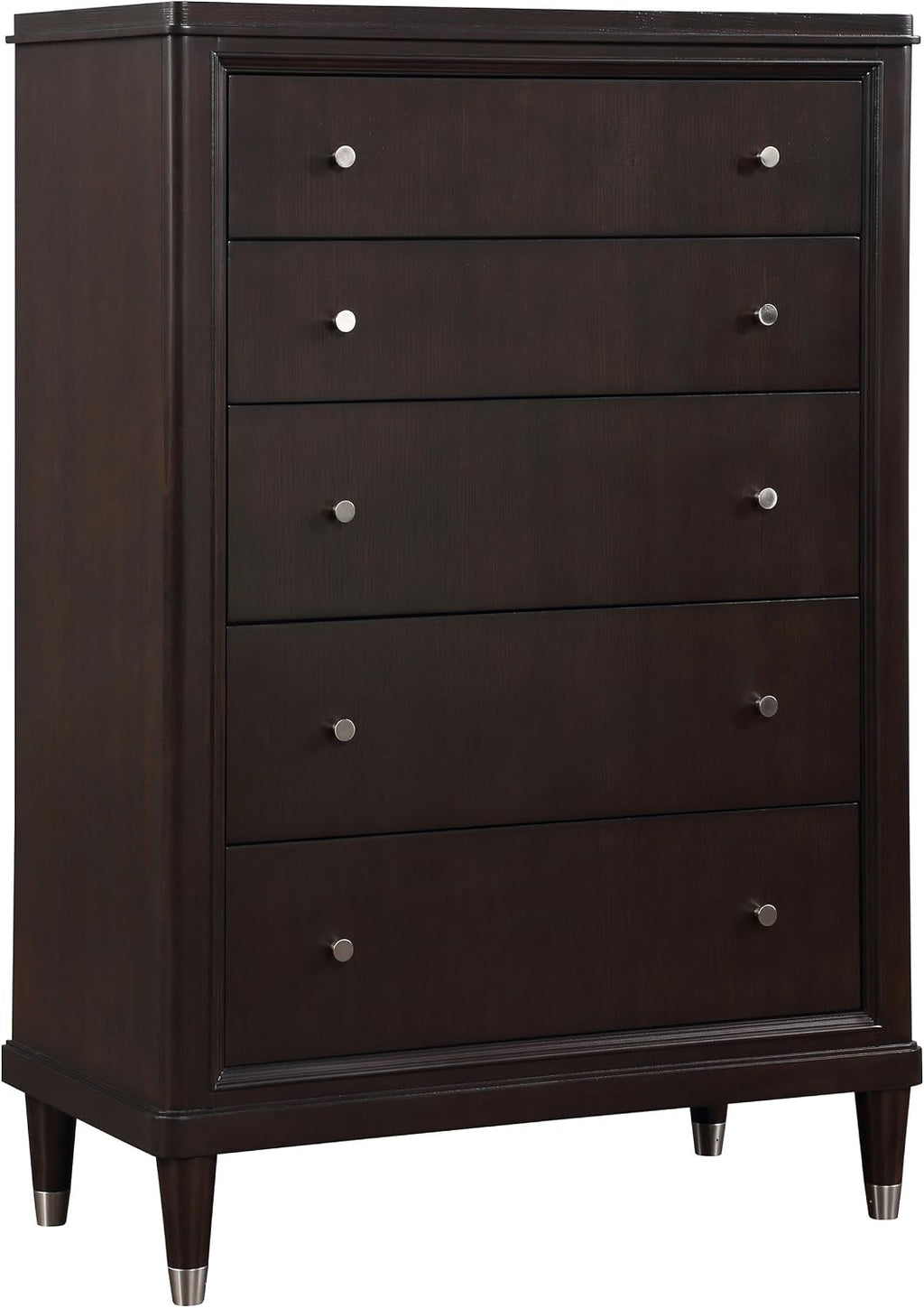 Coaster Home Furnishings Emberlyn Mid-Century Modern 5-Piece Bedroom Set Queen Size Four-Poster Bed Frame 84-inch Headboard Brown 223061Q-S5