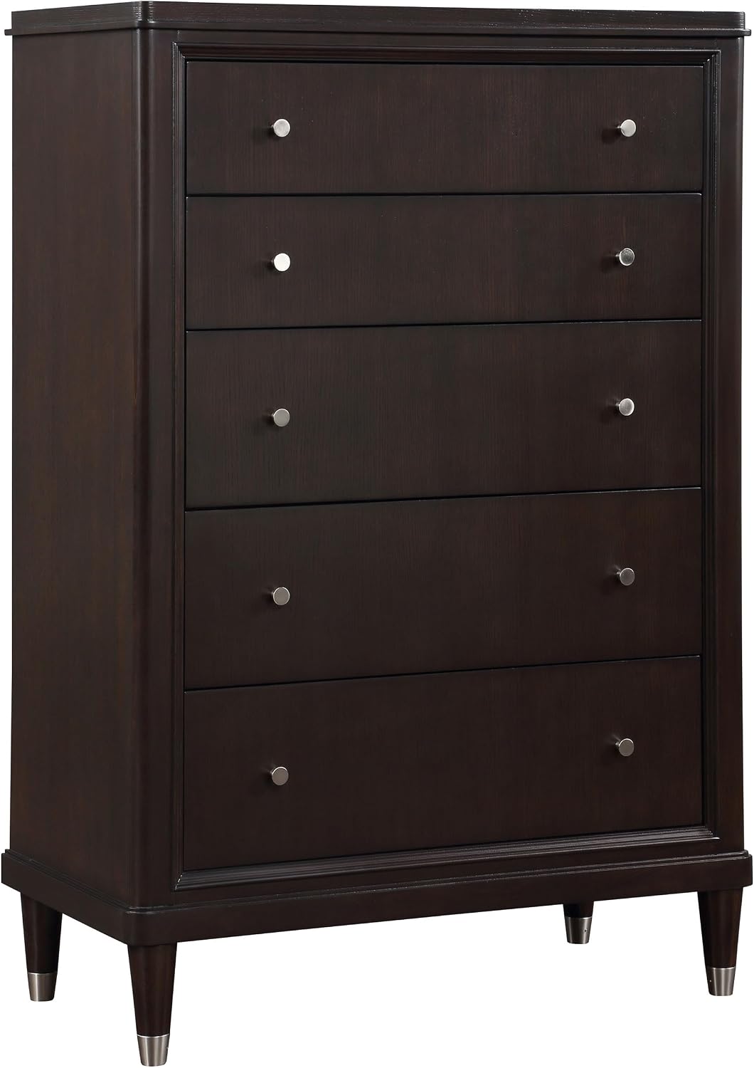 Coaster Home Furnishings Emberlyn Mid-Century Modern 5-Piece Bedroom Set Queen Size Four-Poster Bed Frame 84-inch Headboard Brown 223061Q-S5
