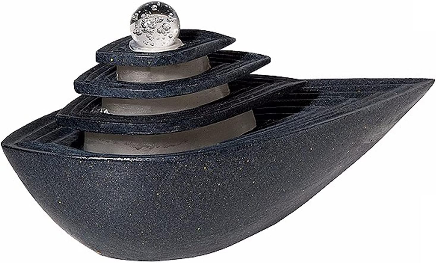 Indoor Fountain Black Indoor Tabletop Water Fountain with LED Lights Rolling Ball Relaxation Tabletop Fountain Waterfall Home Decor Table Centerpiece, Small Desktop Size Tabletop cor
