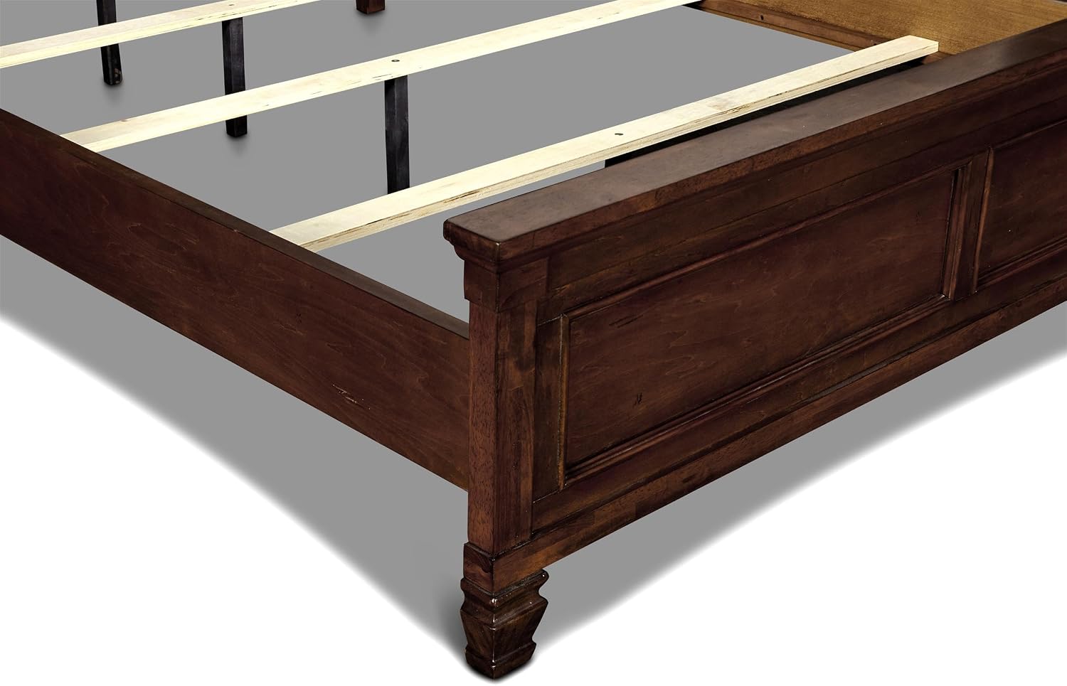 New Classic Furniture Tamarack 5/0 Solid Wood Queen Bed in Burnished Cherry