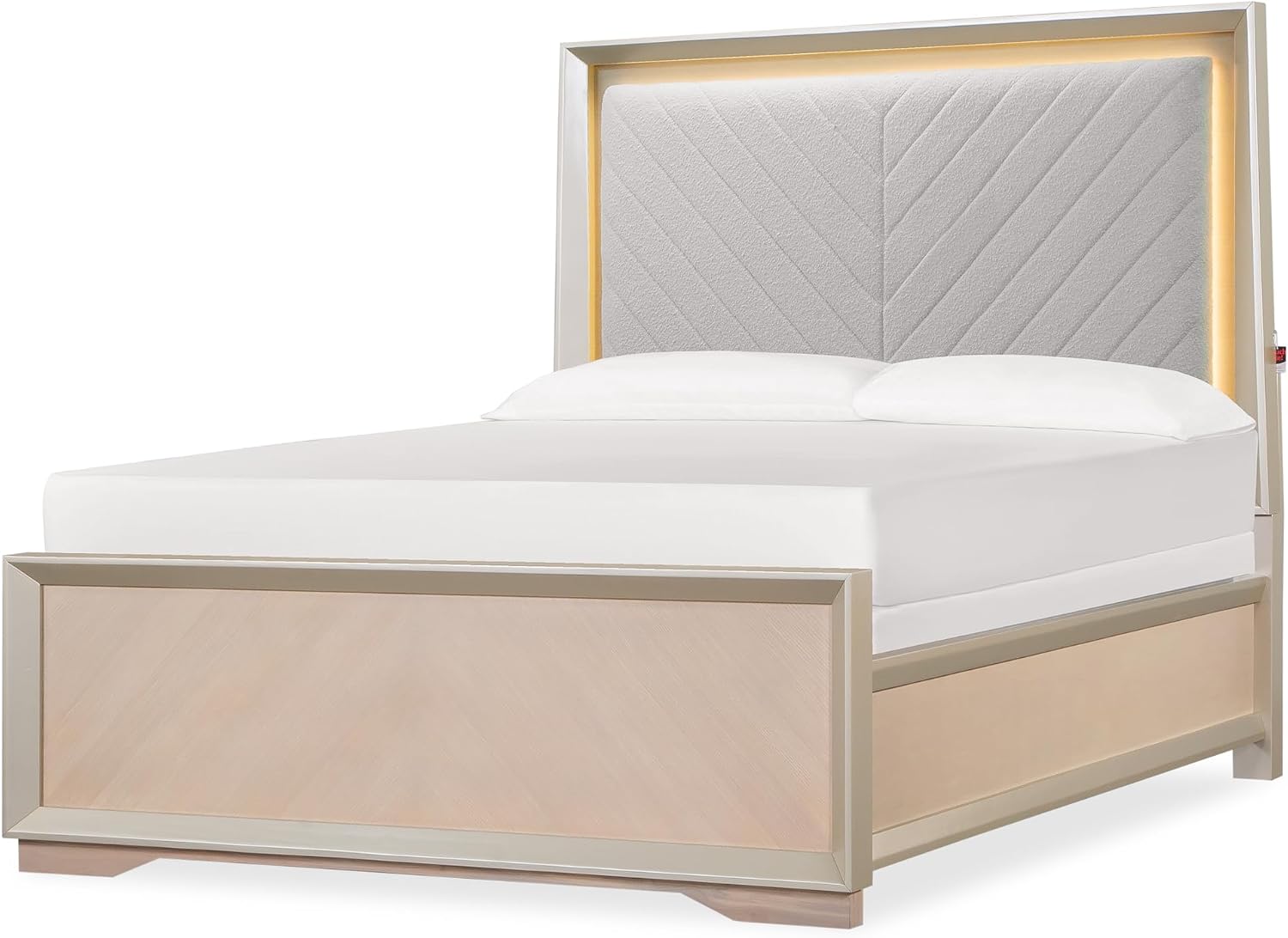 First of a Kind Milan Contemporary 5 Piece King Bedroom Set with Upholstered Headboard Sleek Modern Design Coordinated Furniture Collection