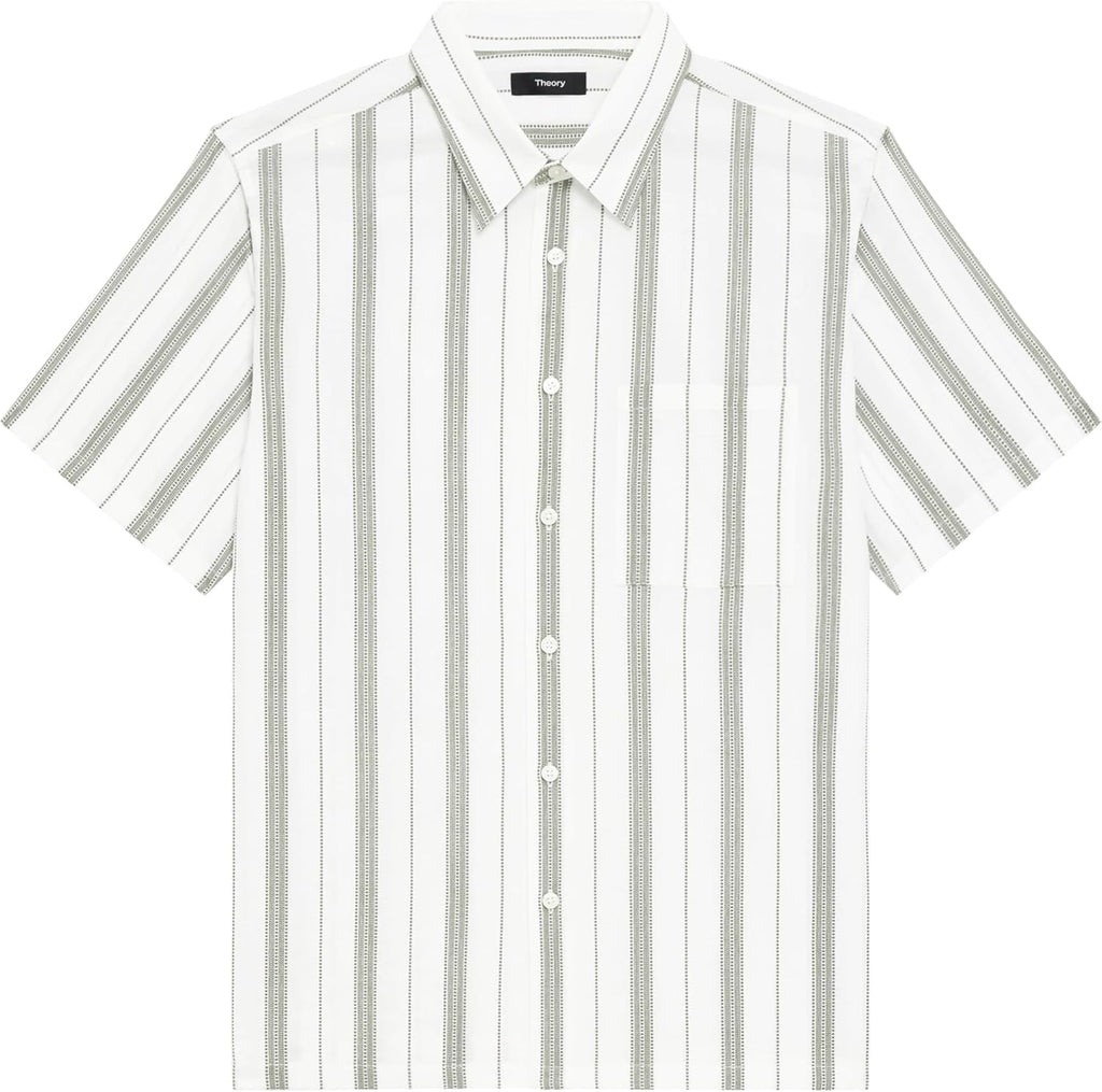 Theory Men's Noll Short Sleeve Shirt in Summer Dobby