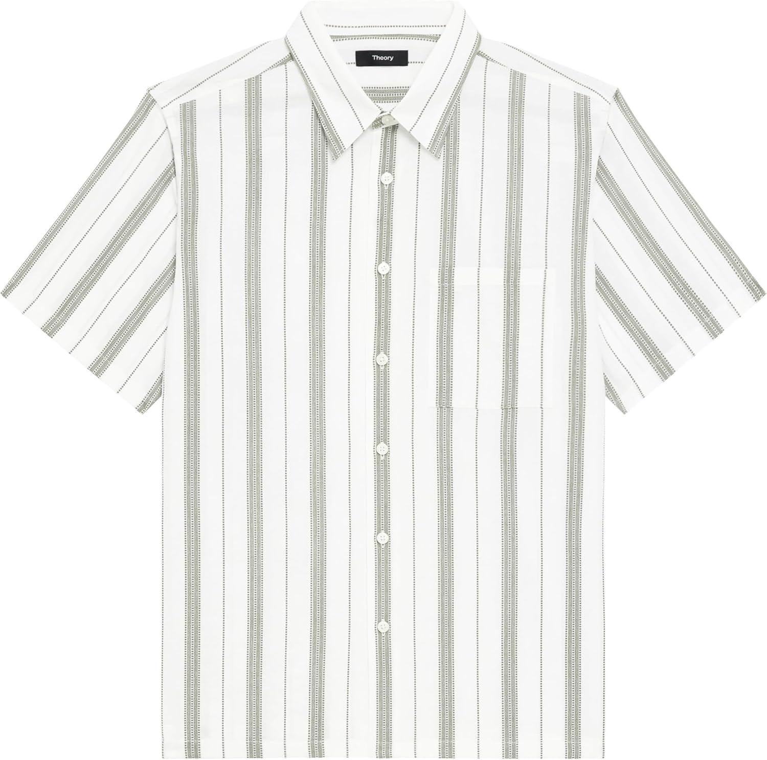 Theory Men's Noll Short Sleeve Shirt in Summer Dobby