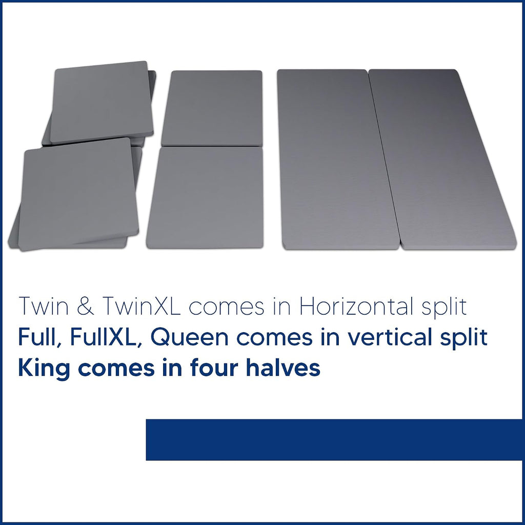 Spinal Solution Bunkie Board for Mattress/Bed Support, Fabric, Queen, Grey