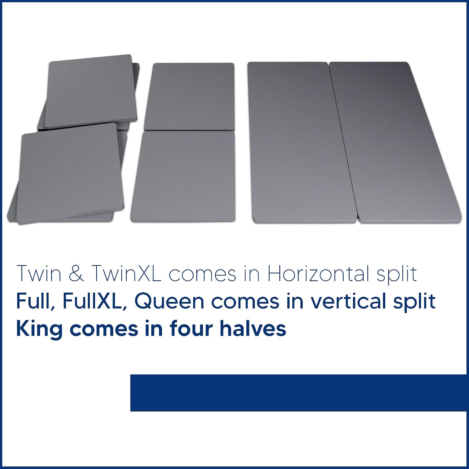 Spinal Solution Bunkie Board for Mattress/Bed Support, Fabric, Queen, Grey