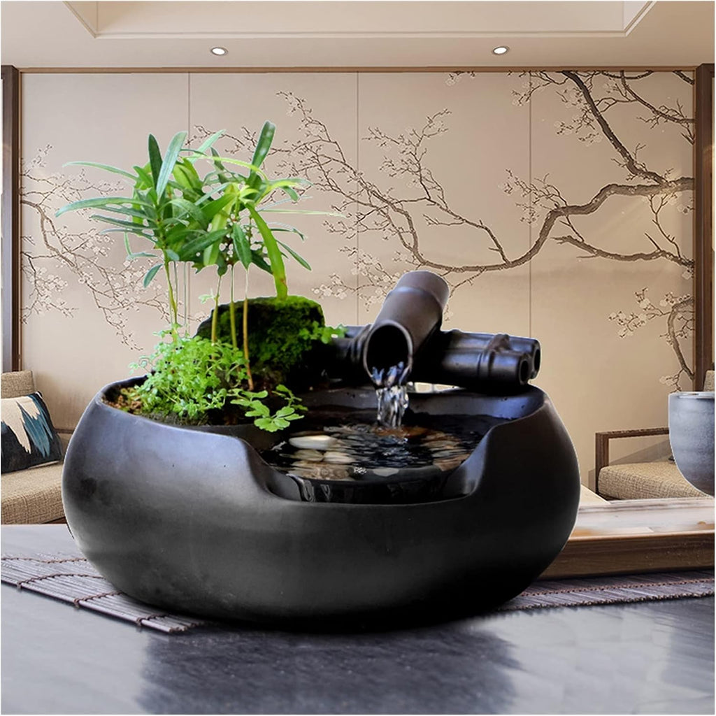 Desktop Fountain Tabletop Fountain Waterfall Desktop Electric Water Fountain Decor Indoor Outdoor Portable Tabletop Decorative Zen Meditation Waterfall Relaxation Indoor Tabletop Fountain