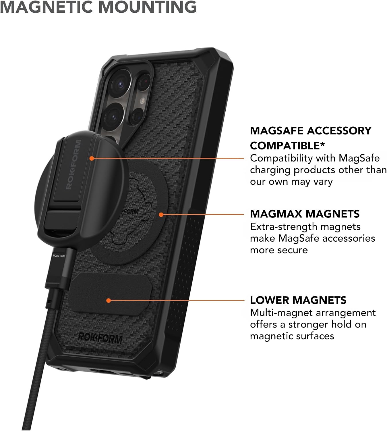 Rokform Galaxy S25 Ultra Rugged Magnetic Case (Pack of 2)