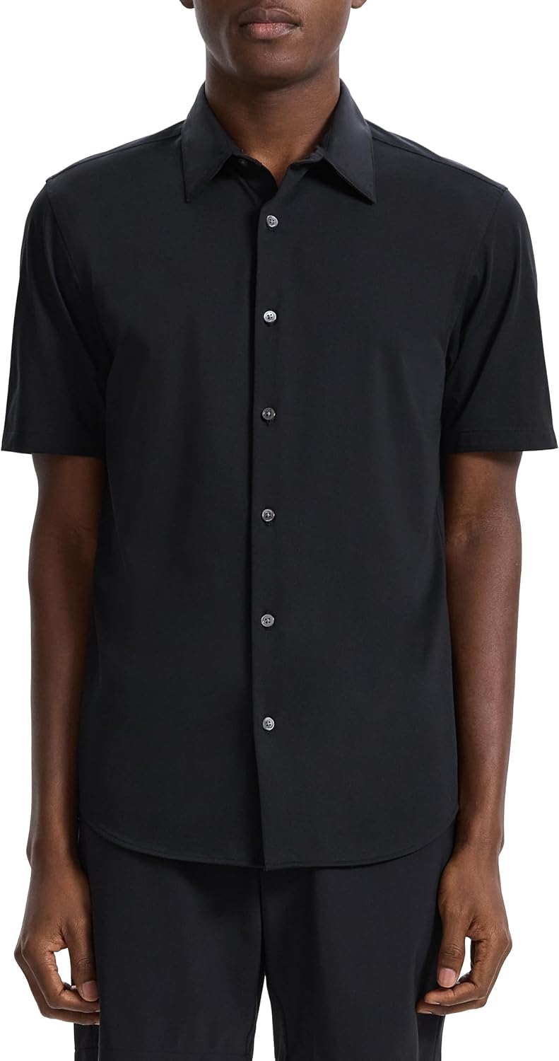 Theory Men's Irving Short Sleeve in Structure Knit