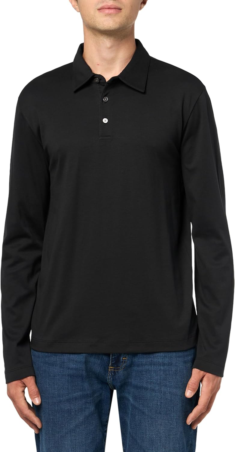Theory Men's Polo Long Sleeve in Clinton Knit