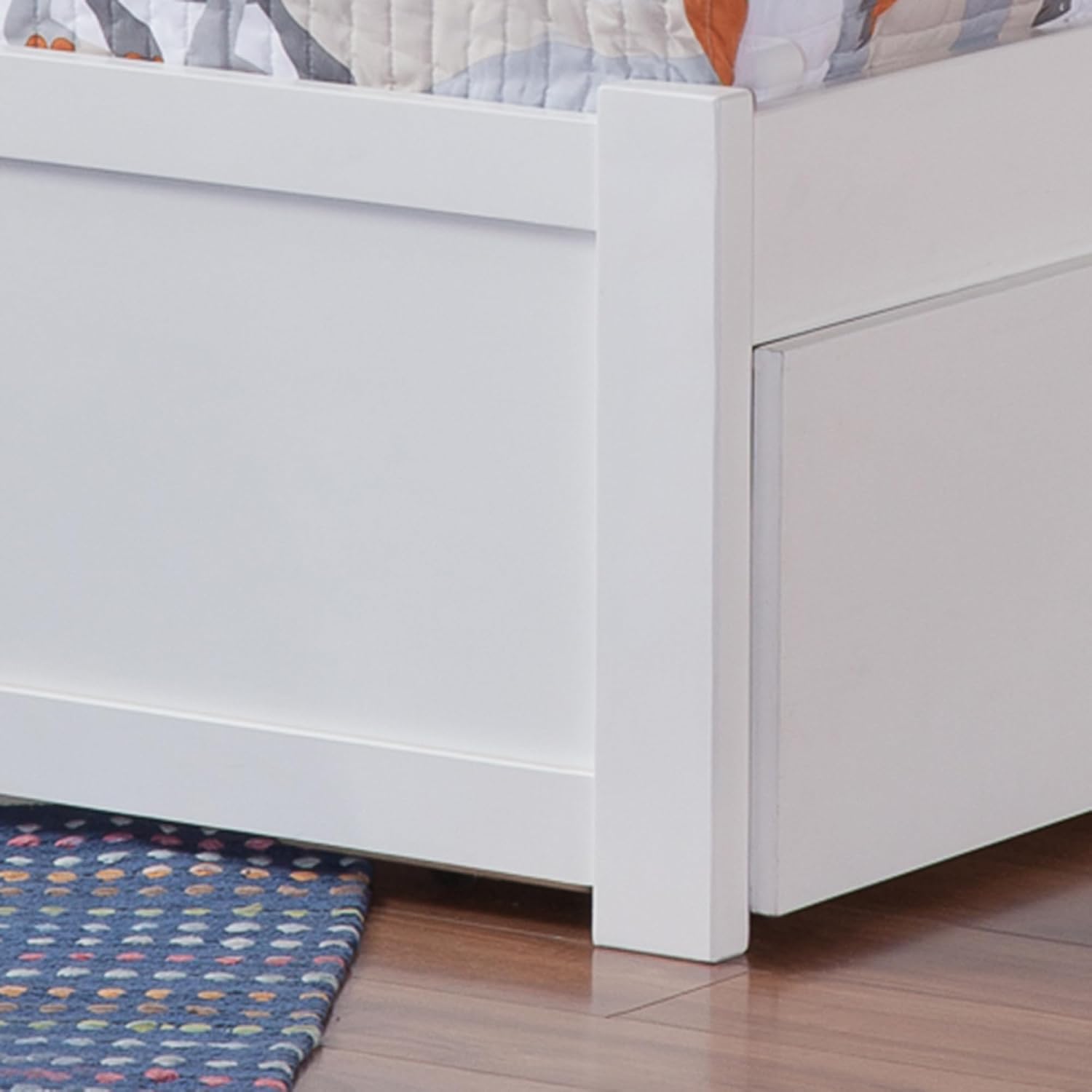 AFI, Mission Twin XL Platform Bed with Footboard & Storage Drawers, White