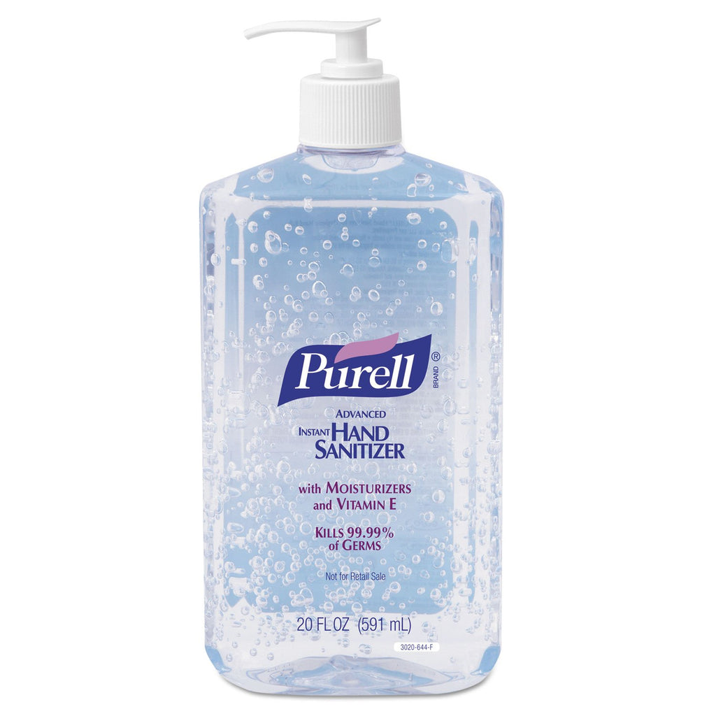 PURELL Advanced Hand Sanitizer Refreshing Gel, Clean Scent, 20 fl oz Pump Bottle (Pack of 12) – 3023-12
