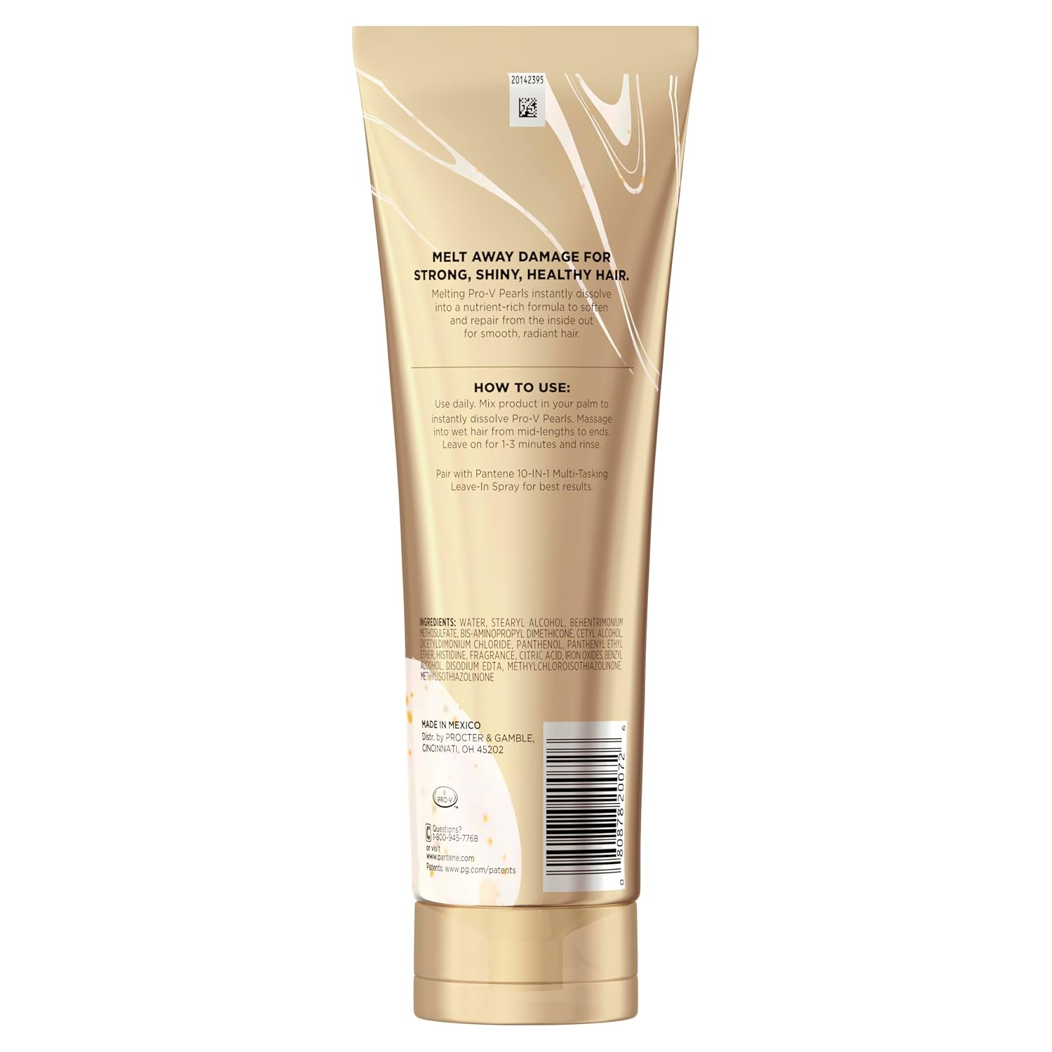 Pantene Miracle Rescue Deep Conditioner with Melting Pro-V Pearls - For Dry,Damaged,or Color-Treated Hair - Intense Moisture & Repair - 8.0 Oz,(Pack of 12)