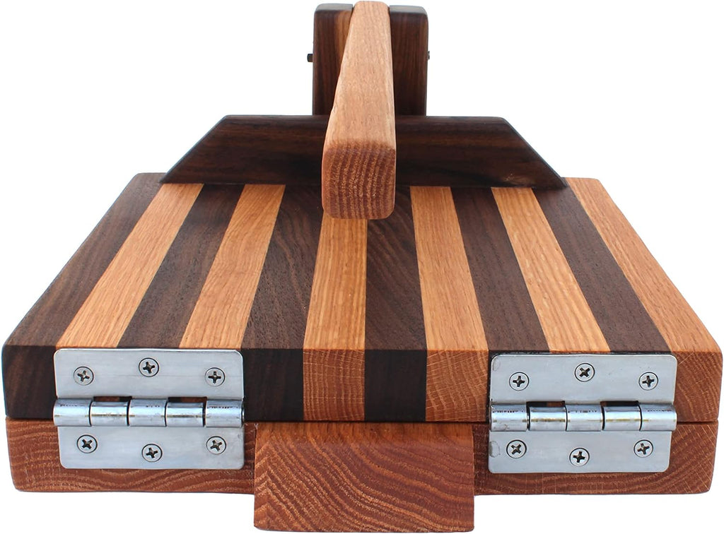 10 Inch Oak & Walnut Tortilla Press – Handmade Hardwood Tortilla Maker by Central Coast Woodworks