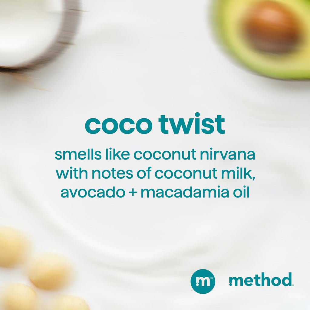 Method Curl Defining Co-Wash, Coco Twist – Moisturizes & Detangles Hair - Sulfate Free, Paraben Free & Safe for Color Treated Hair - 13.5 oz (Pack of 12)