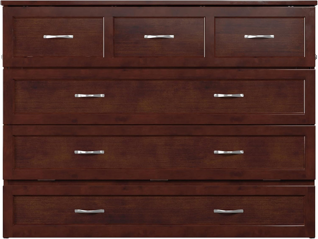 AFI Deerfield Murphy Bed Chest Full, Walnut