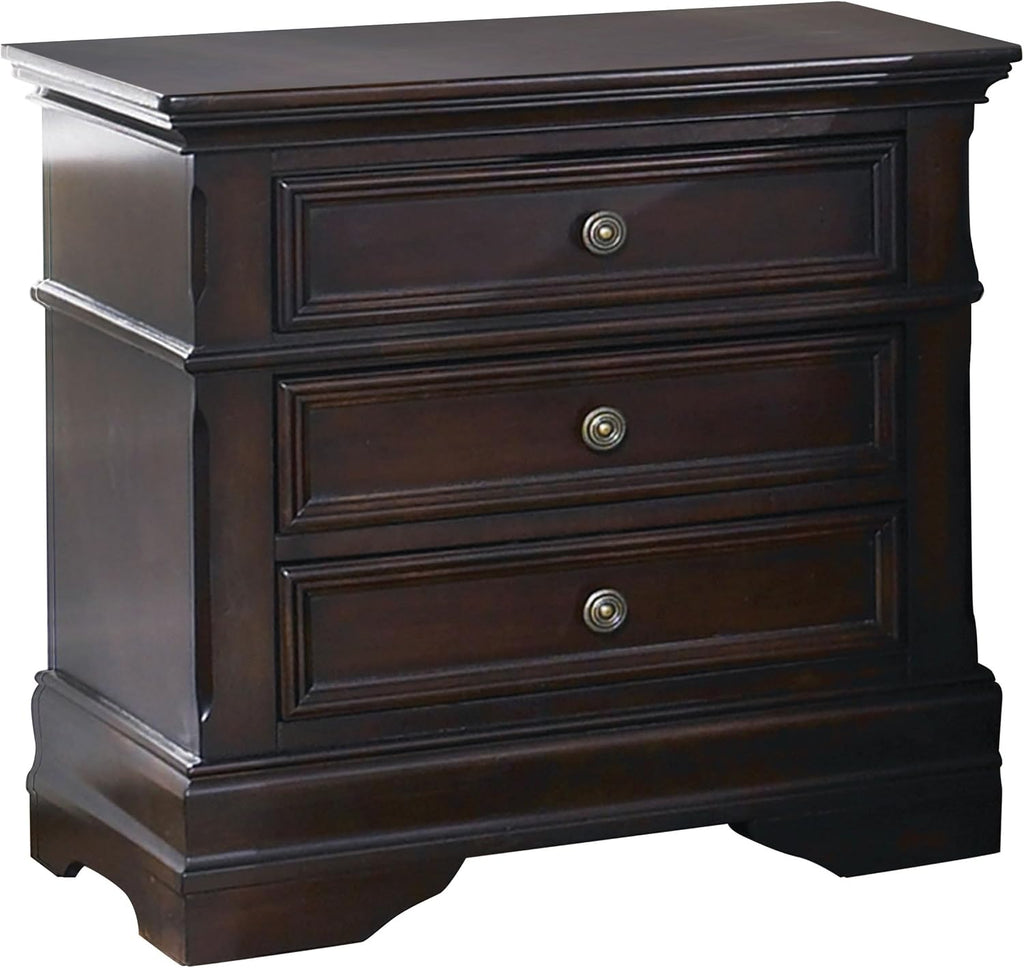 Coaster Home Furnishings Cambridge 5-piece Bedroom Set Queen Size Bed Frame Black Faux Leather Upholstered Headboard Cappuccino Brown 203191Q-S5