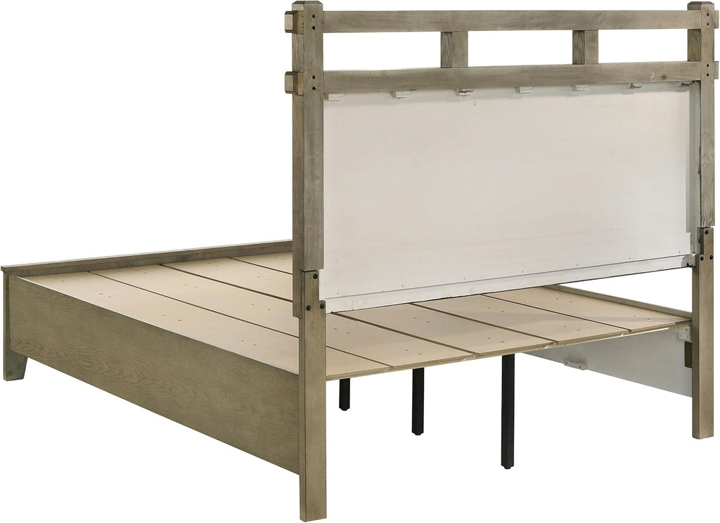Coaster Home Furnishings - Hazlewood - Wood - 5-Piece Bedroom Set with Storage Bed, Rustic Style, Oak Grain and Round Knobs - Bedroom - Queen Size - Vineyard Oak - 207530Q-S5