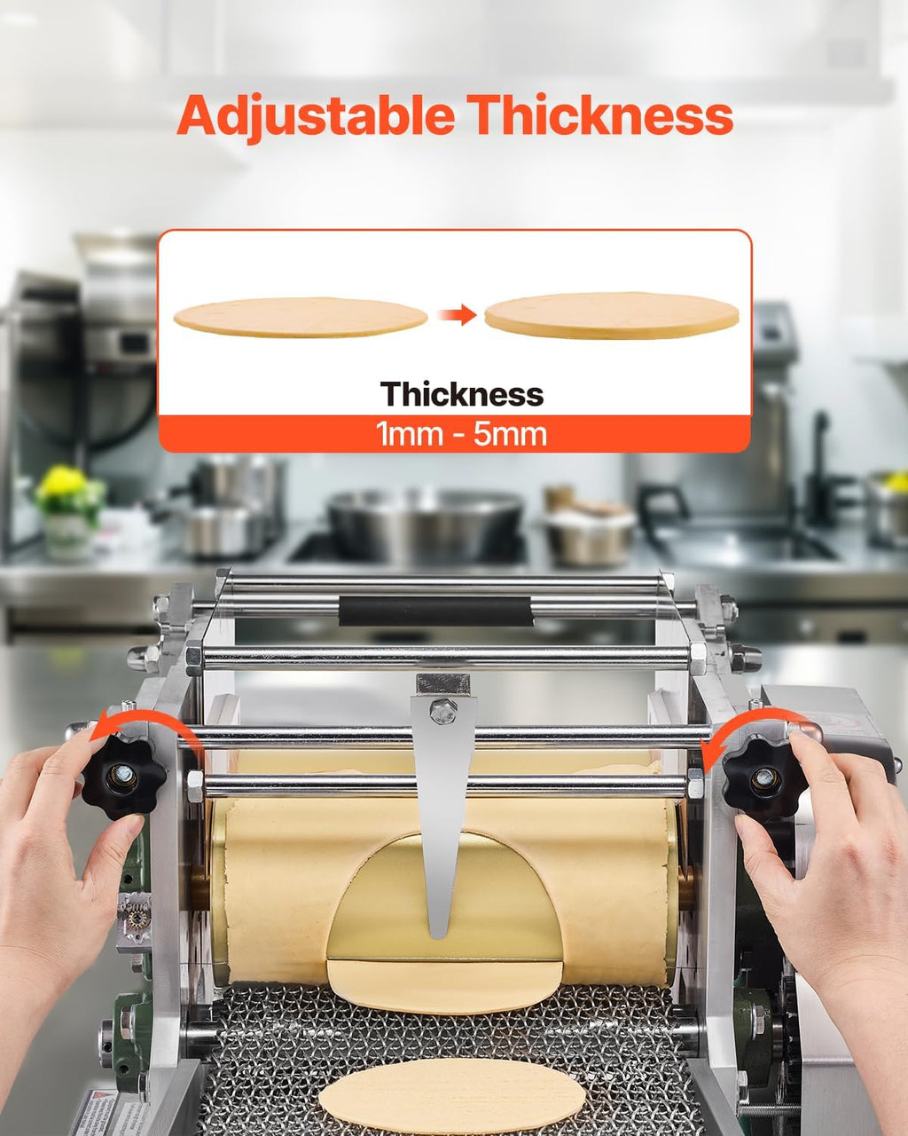 VEVOR Electric Tortilla Maker, 5.5 Inch Diameter Automatic Corn Tortilla Making Machine with Non-Stick Coating, Electric Chapatti Machine Suitable for Produce Sopes Gorditas Roti Pita Tortilla Pizza