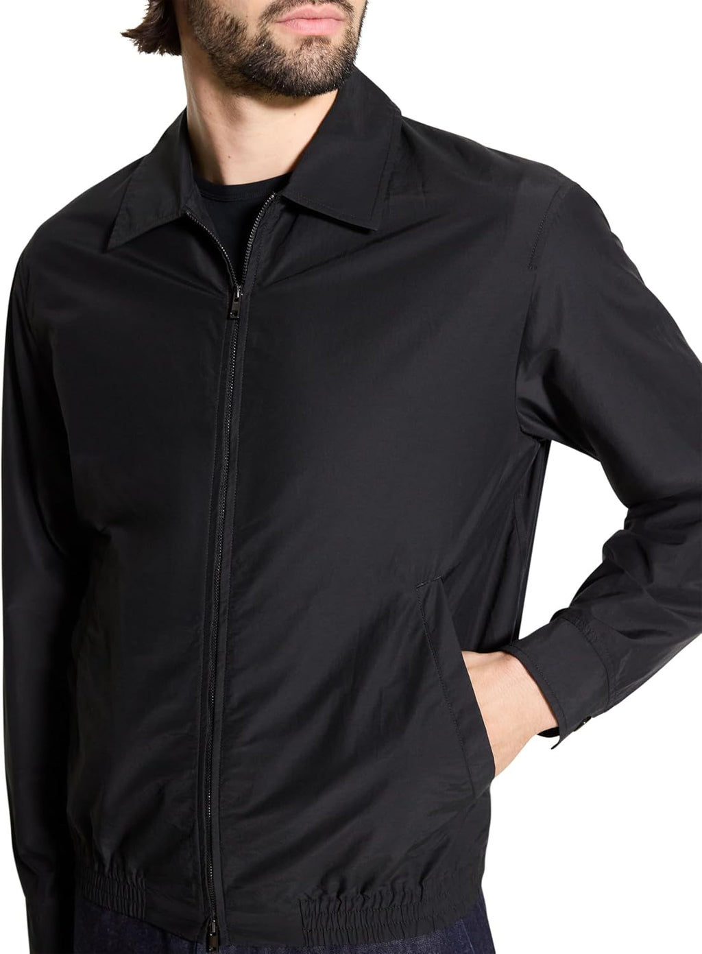 Theory Men's Zip Blouson Jacket in Soft Lawn