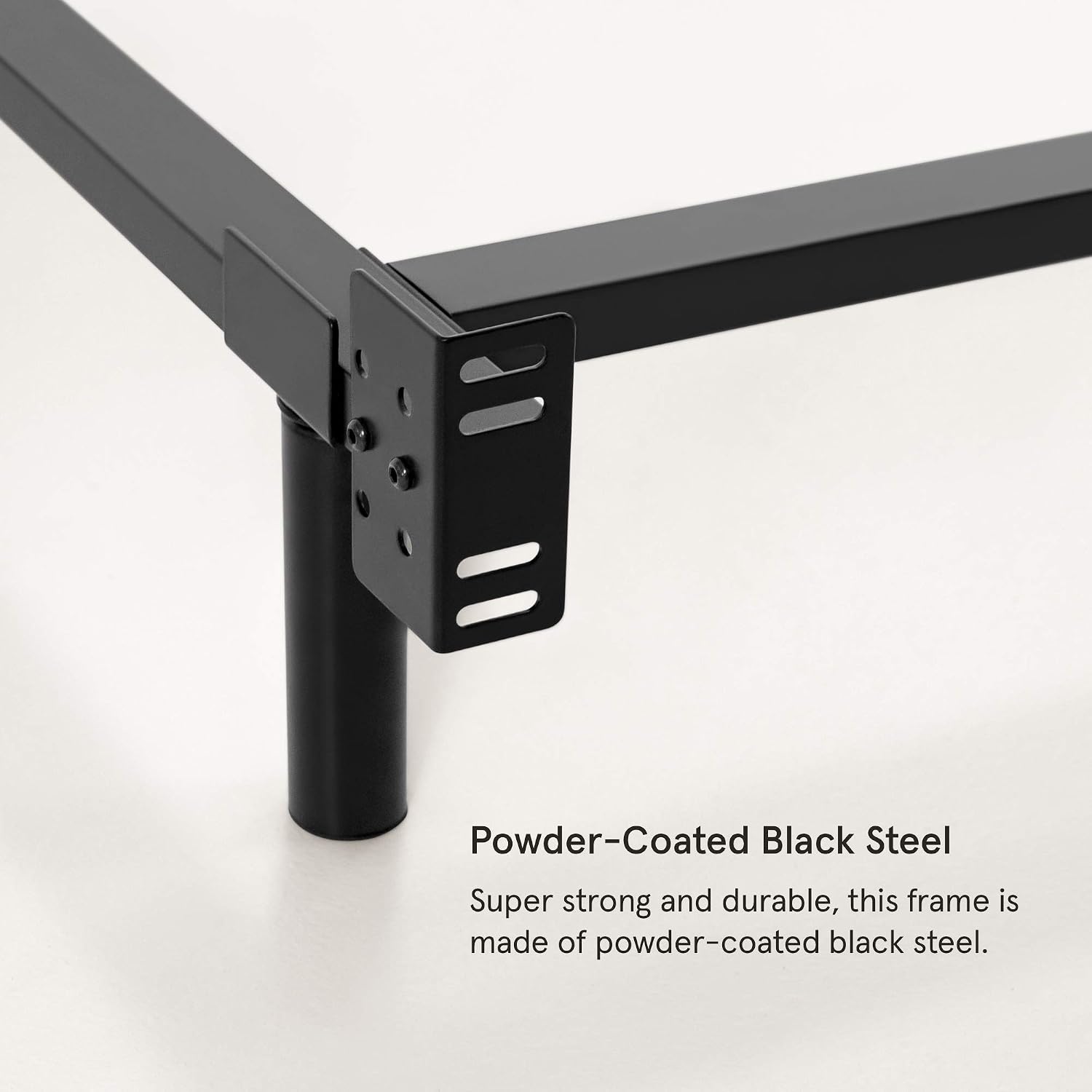 Tuft & Needle Metal Base Bed Frame for Full Mattresses; Simple Tool-Less Assembly Durable Powder-Coated Black Steel; 5-Year Limited Warranty; GREENGUARD Gold Certified