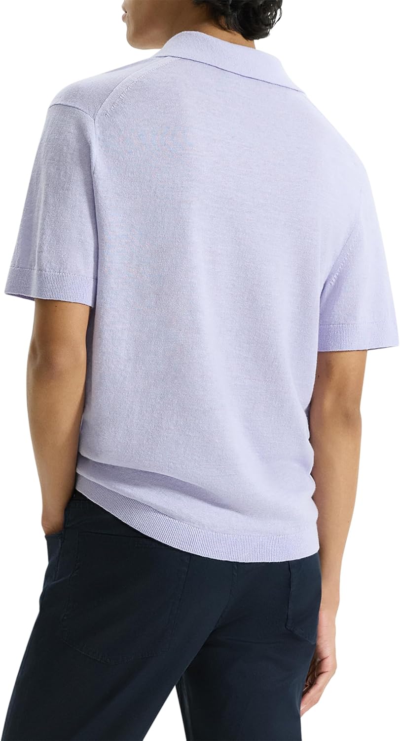 Theory Men's Brennan Polo in Pacific Linen
