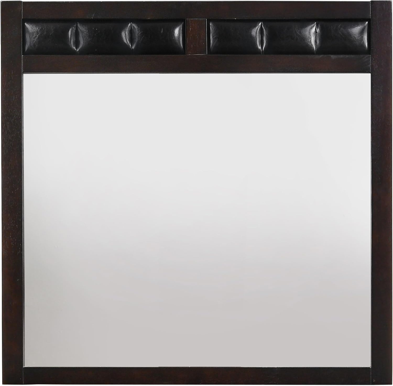 Coaster Home Furnishings Carlton Contemporary 5-Piece Bedroom Set Leatherette Upholstered Eastern King Size Panel Bed Frame 51-inch Headboard Cappuccino 202091KE-S5