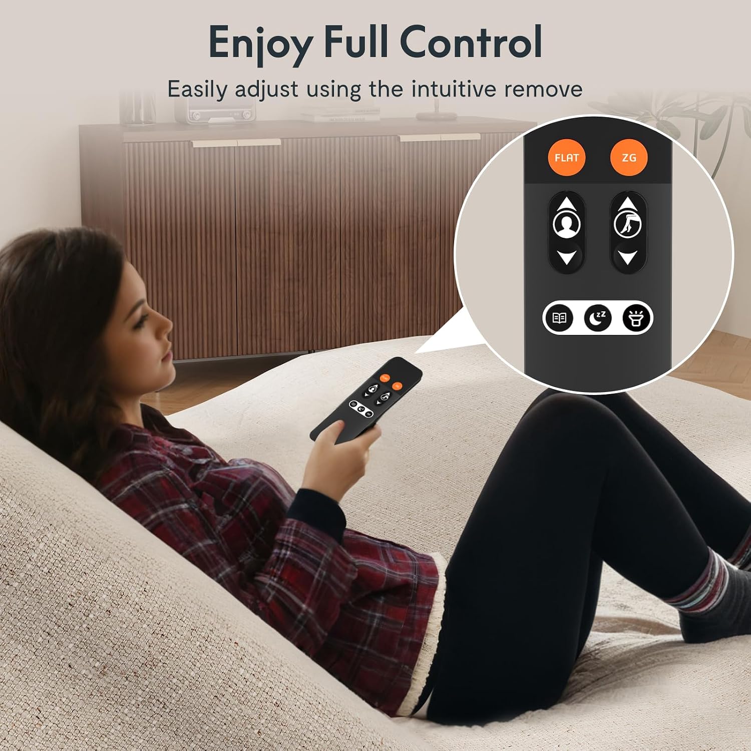FLEXISPOT S3K-Lite King Size Adjustable Bed Frame Base, Zero Clearance, Independent Head & Foot Incline, Zero Gravity, Wireless Remote, 12'' Legs, Easy Assemble, 5-Year Warranty, 750 lbs.