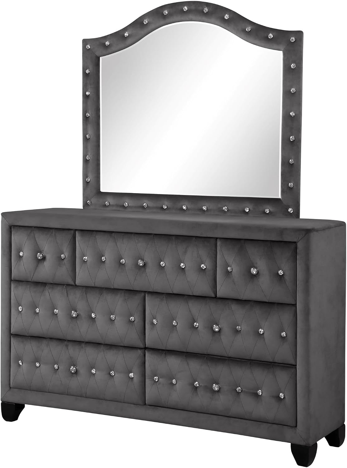 Encore 5PC King Bedroom Set Including Manufactured Wood & Fireplace in Gray