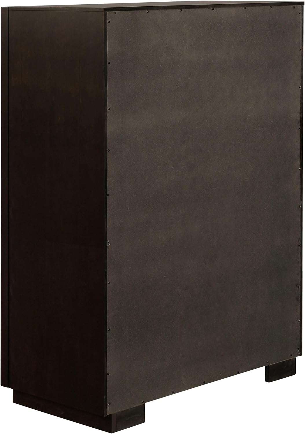 Coaster Home Furnishings Durango Contemporary 5-Piece Bedroom Set Velvet Upholstered Queen Size Panel Bed Frame 80-inch Headboard Smoked Peppercorn 223261Q-S5