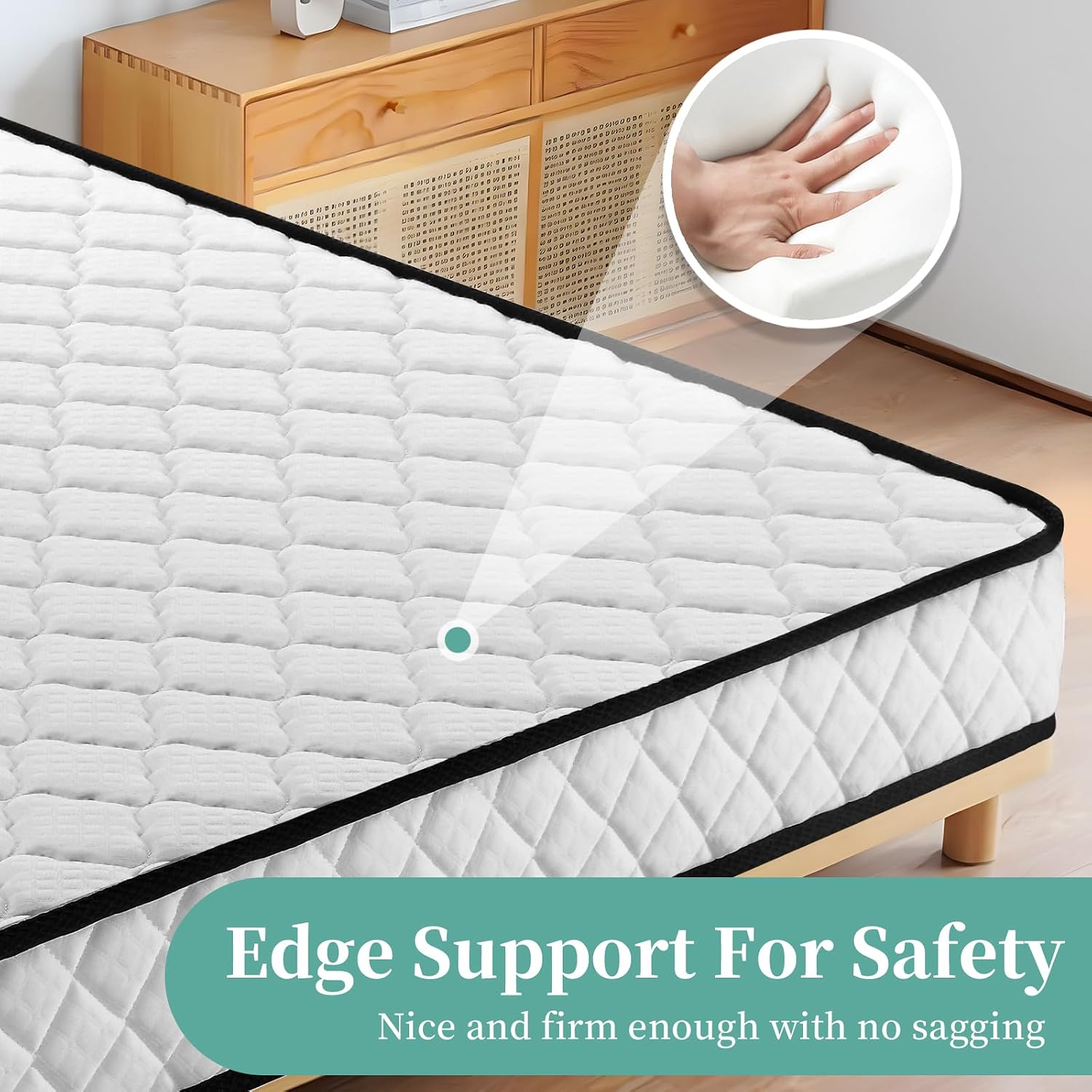 Queen Mattress in a Box, 6 inch Memory Foam Mattresses, Medium Firm Double Sided
