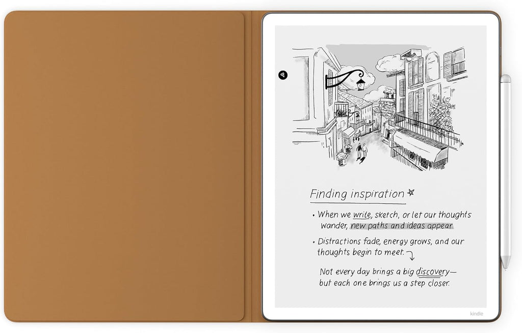 Introducing Amazon Kindle Scribe Executive Folio Cover with Magnetic Attach, Sleek Protective Case - Premium Leather