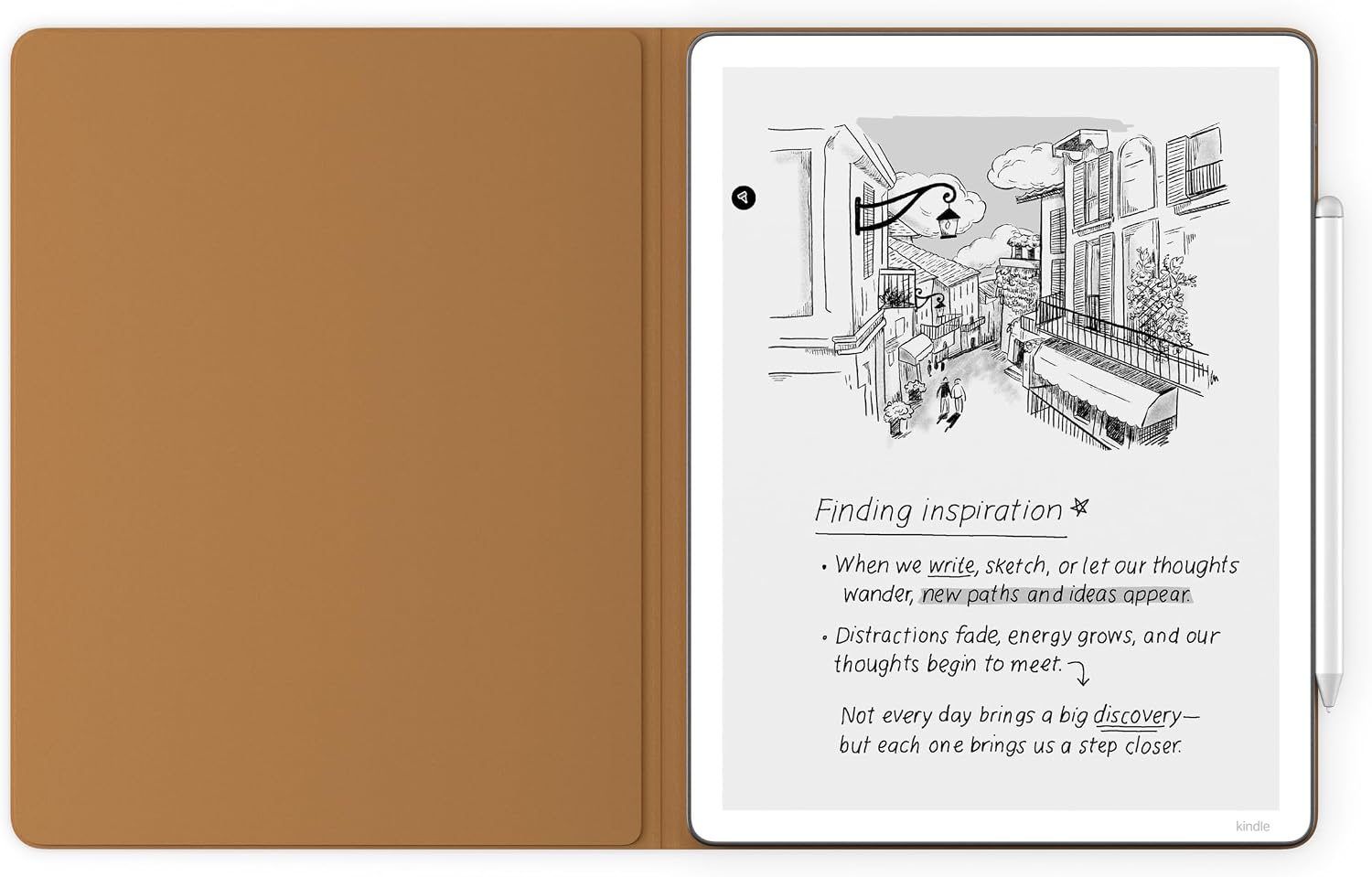 Introducing Amazon Kindle Scribe Executive Folio Cover with Magnetic Attach, Sleek Protective Case - Premium Leather