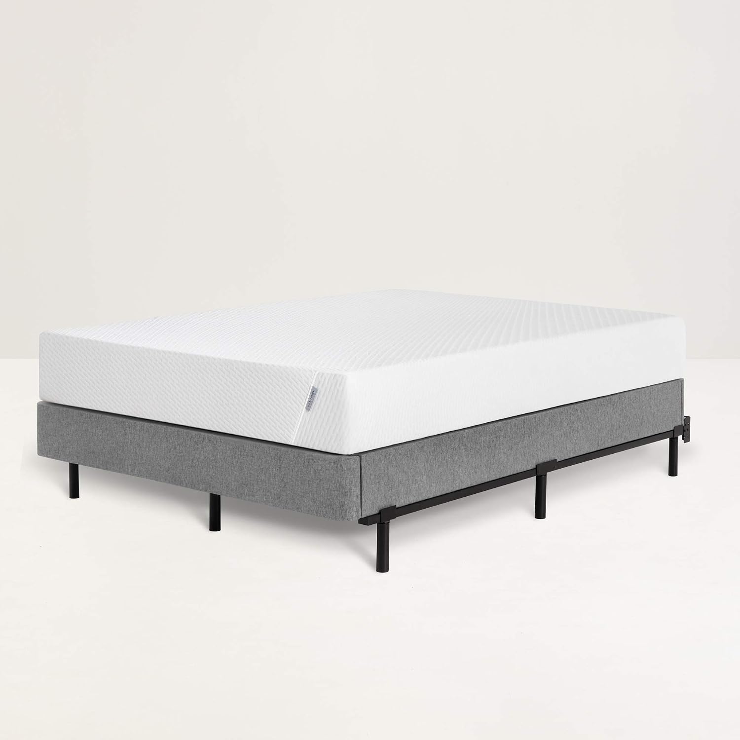 Tuft & Needle Metal Base Bed Frame for California King Mattresses; Simple Tool-Less Assembly Durable Powder-Coated Black Steel; 5-Year Limited Warranty; GREENGUARD Gold Certified