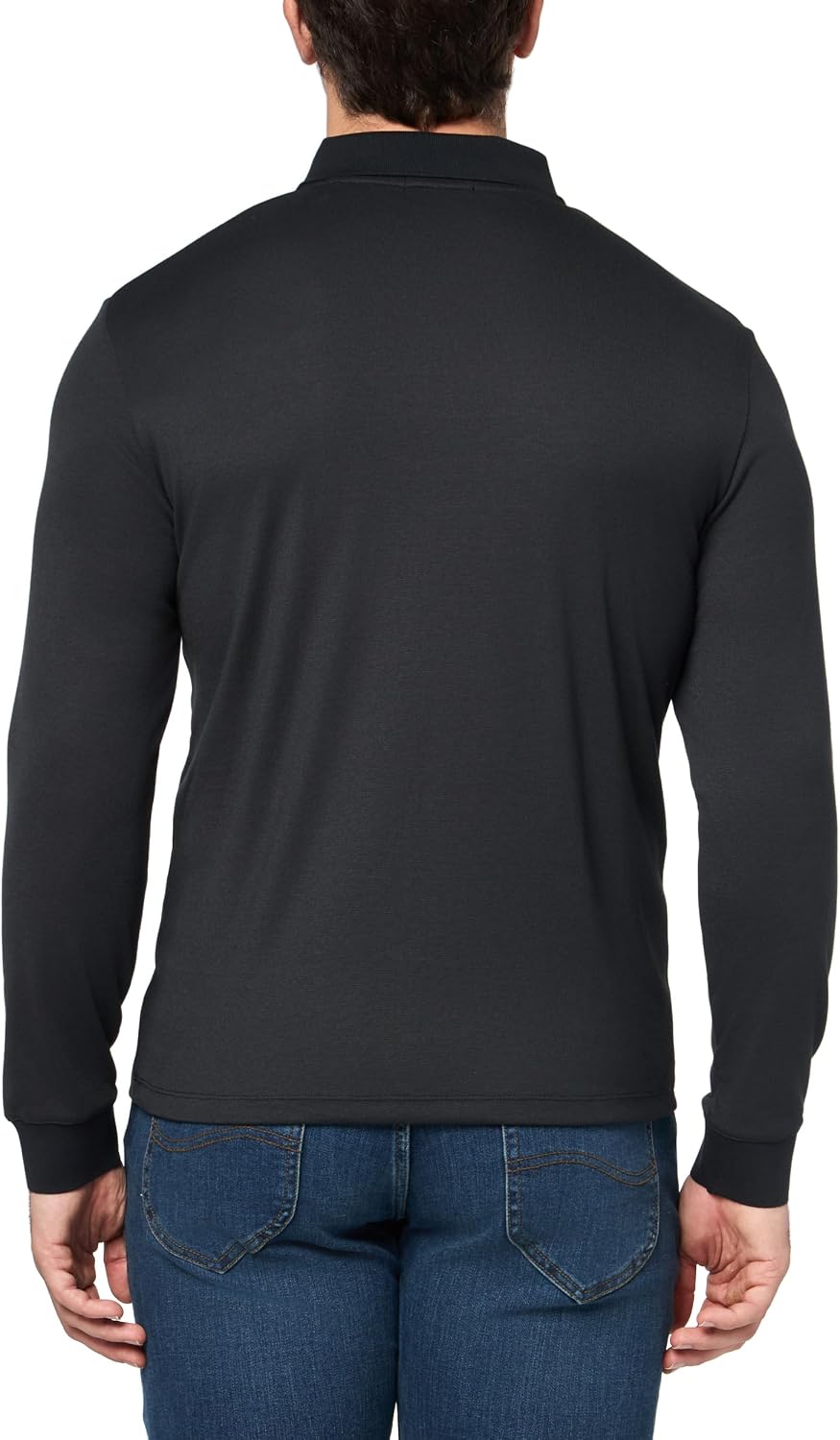 Theory Men's Goris Polo Long Sleeve in Anemone Milano