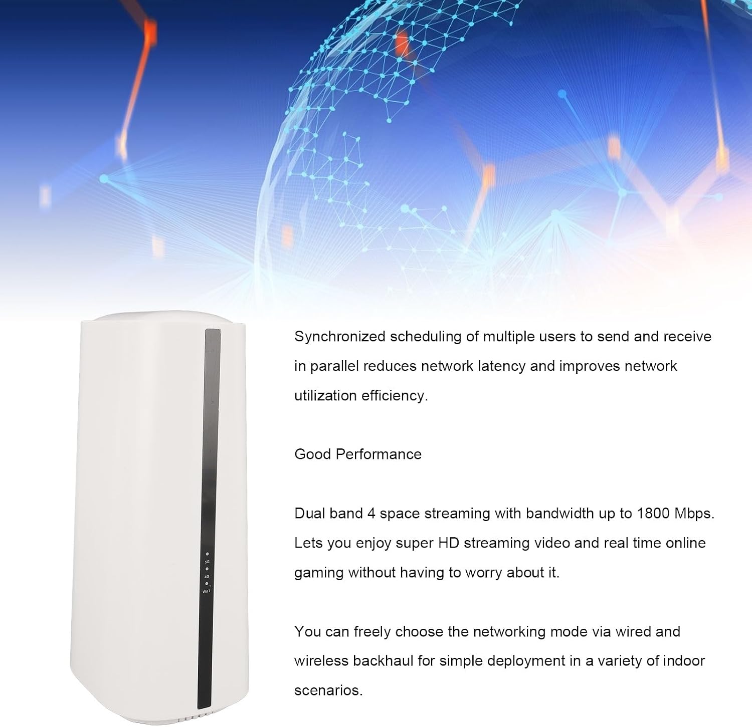 WiFi6 Router, Full Band 4 Spatial Streams Cordless Internet Router, Gigabit Router, Whole Home WiFi6 Mesh System, Network Device for Home and Office (3)