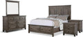 Furniture of America Xephyr Solid Wood 5-Piece Bedroom Set, Queen-Size Bed with Footboard Drawers, Felt-Lined Top & Ball-Bearing Glides, USB Port on Nightstand, Box Spring Required, Warm Gray