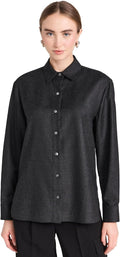 Theory Women's Flannel Classic Menswear Shirt