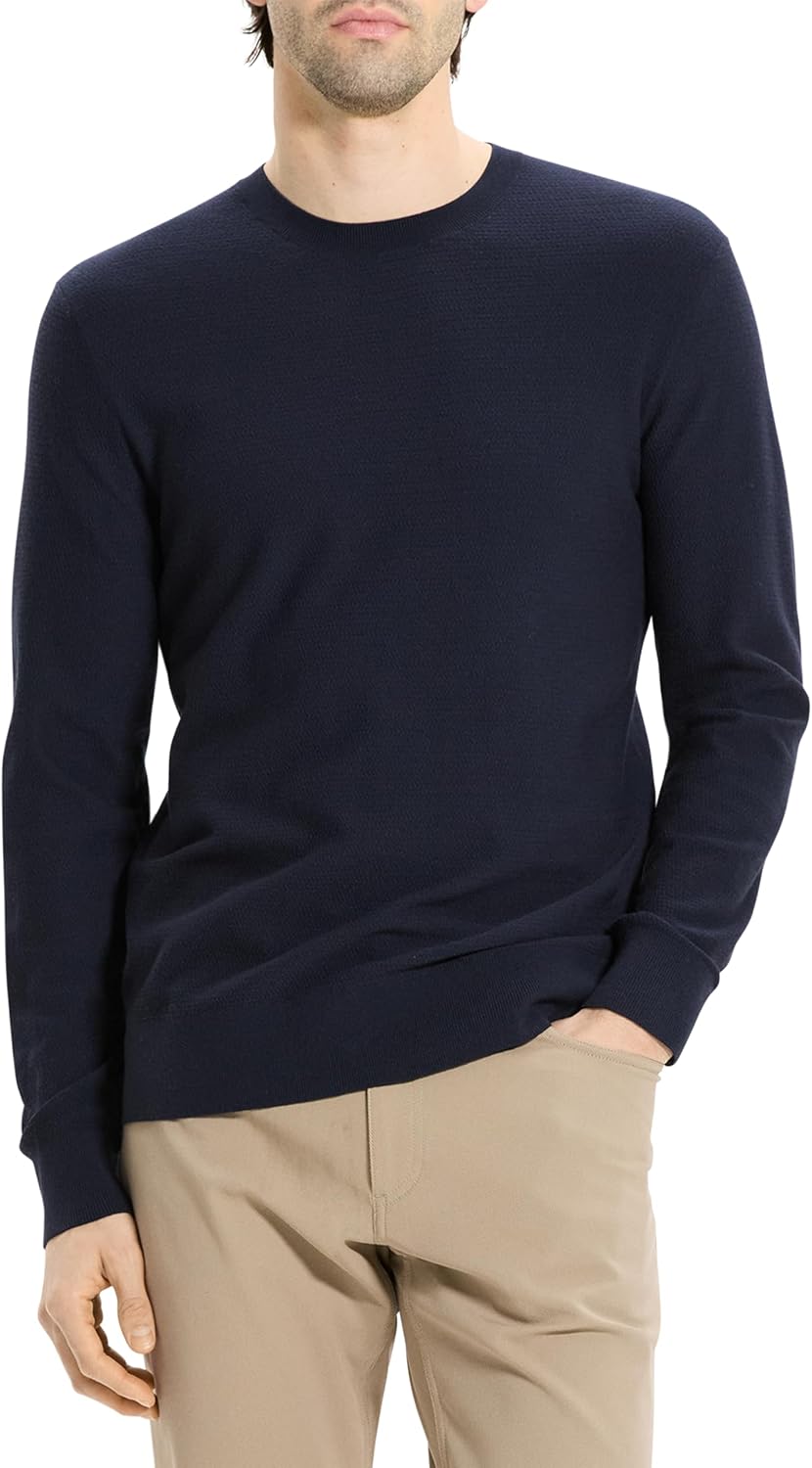 Theory Men's Riland Crew Neck in Light Bilen