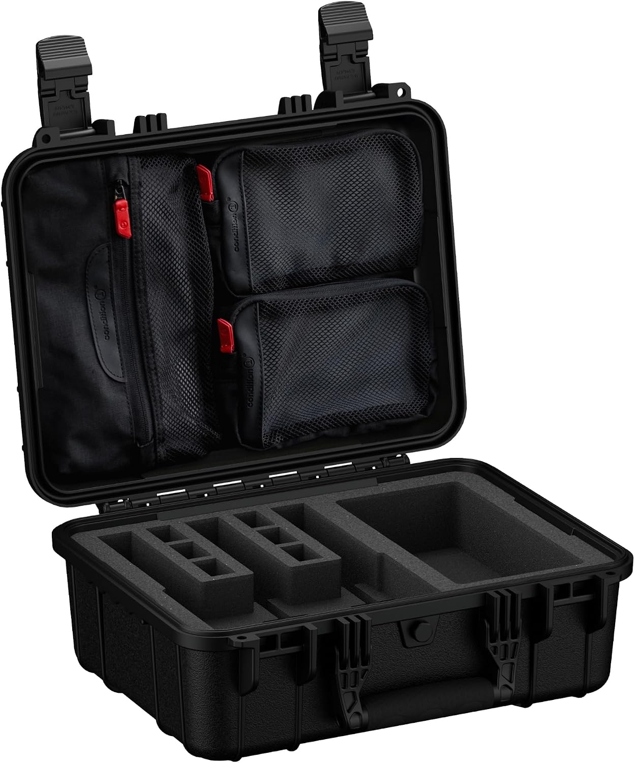 Condition 1 16' Pistol Case, Model 179, Heavy Duty Waterproof Hard Gun Case with Slot Mag with Pre-Cut Foam