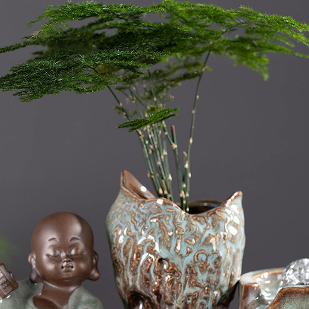 Indoor Waterfall Fountain Tabletop Fountain Waterfall Creative Fountain Office Desktop Decoration Home Living Room Fish Tank Decoration Opening Gift Tabletop cor (B)