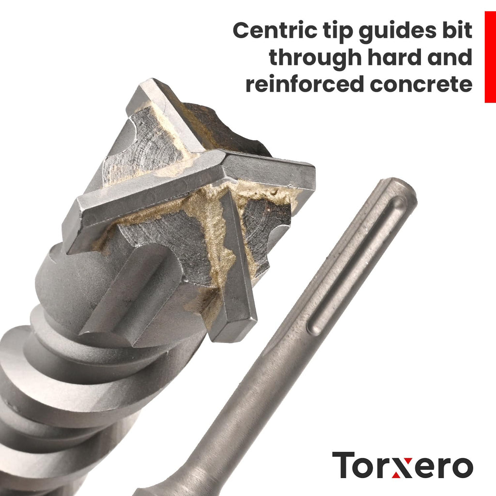 2 in X 24 in SDS MAX Bits, Rotary Hammer, Carbide, Masonry Drill Bits for Concrete, Stone and Brick, SDS MAX Hammer Double Flute, Concrete Drill Bit