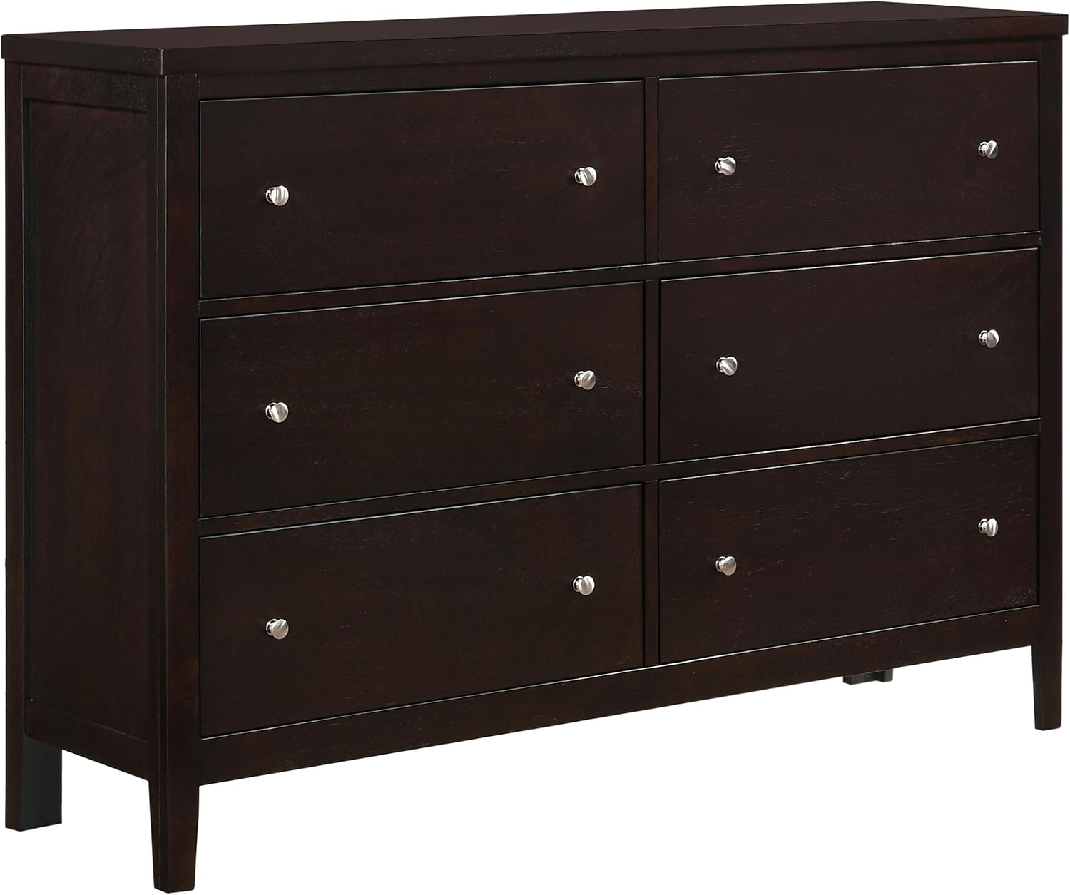 Coaster Home Furnishings Carlton Contemporary 5-Piece Bedroom Set Leatherette Upholstered Eastern King Size Panel Bed Frame 51-inch Headboard Cappuccino 202091KE-S5