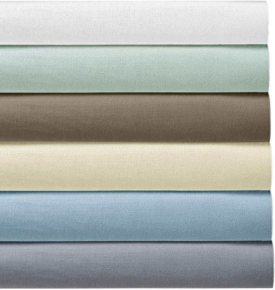 Royal Tradition Heavyweight Flannel, 100 Percent Cotton Top Split King 4PC Sheets Set for Adjustable Beds, Blue, 170 GSM