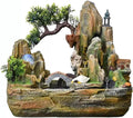 Indoor Water Feature,Ornaments Tabletop Fountain, Waterfall Rockery Fake，Chinese Artificial Tree(S)