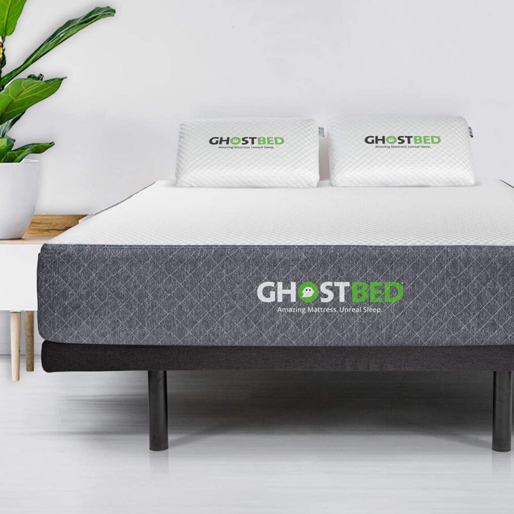 GhostBed Classic 11 Inch Memory Foam & Latex Mattress - Medium-Firm Feel, Made in The USA, Full