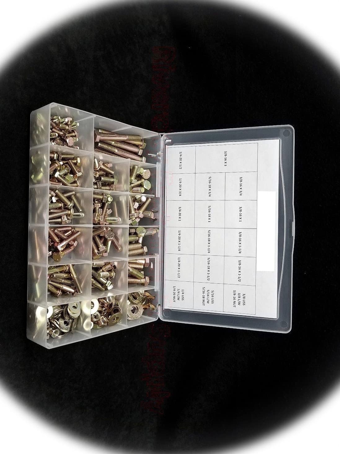 Grade 8 Nuts, Bolts & washers Assortment Fine & Coarse Thread Metric & Inch Multi-Purpose Comprehensive Hardware Fastener Assortment Kit Cit00573Riv
